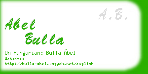 abel bulla business card